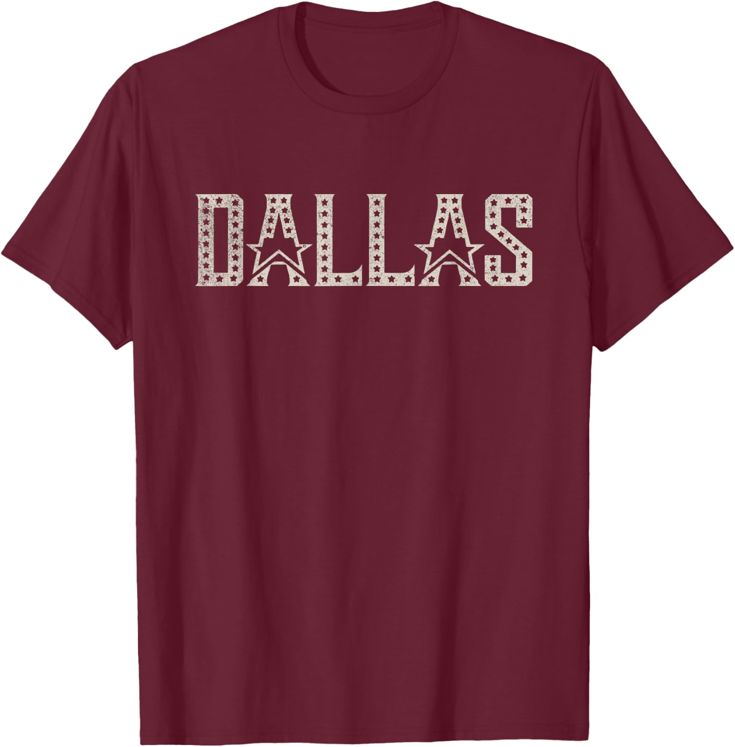 Dallas Vintage Retro T-Shirt - T-Shirt | Maroon