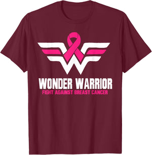 Super Hero Breast Cancer T-Shirt - T-Shirt | Maroon