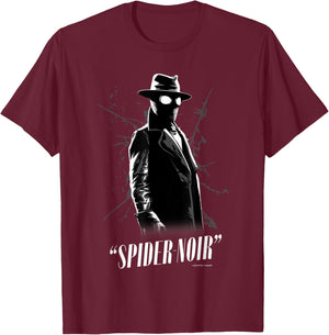 Marvel Spider-Noir Shadow Portrait T-Shirt - T-Shirt | Maroon