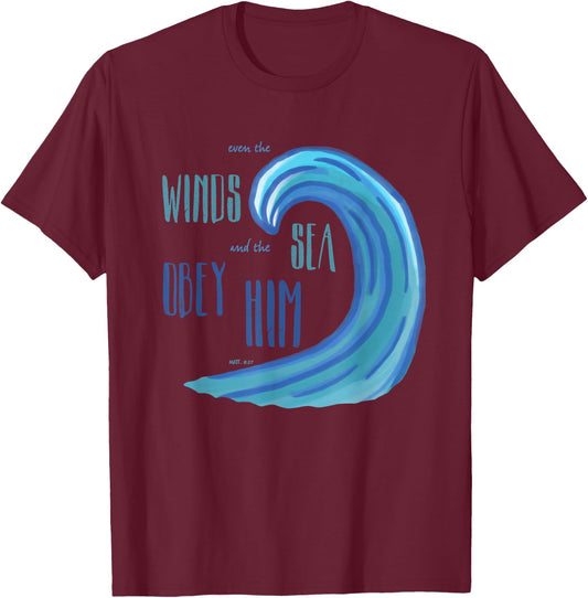 Jesus Follower Christian Believer T Shirt Beach Ocean Wave Women Girls Kids T-Shirt - T-Shirt | Maroon