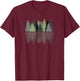 Forest Reflection Nature Trees Woods T-Shirt - T-Shirt | Maroon