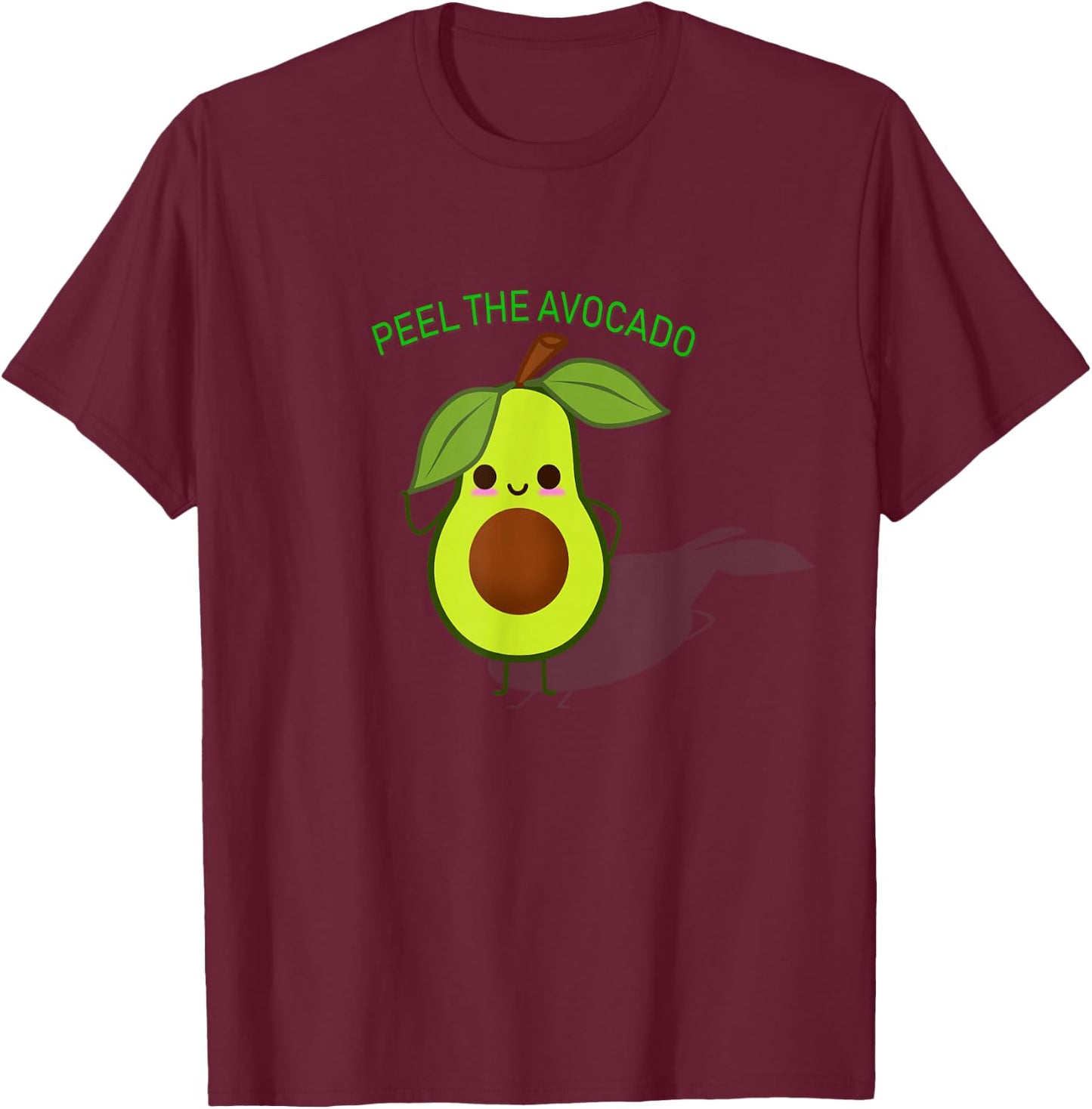 Peel the Avocado Healthy Food Veggie Guacamole T-Shirt - T-Shirt | Maroon