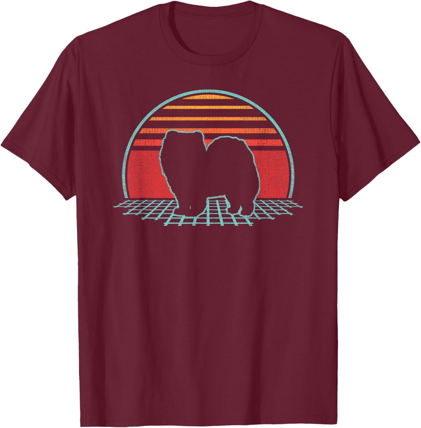 Chow Chow Lover Dog Owner Retro Vintage 80s Style Men Women Girls Kids T-Shirt - T-Shirt | Maroon