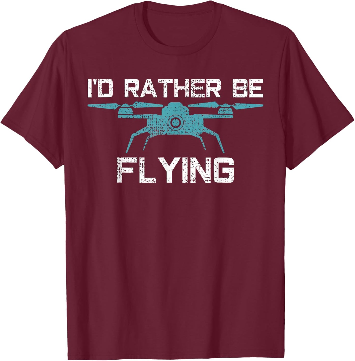 Drone Flying Gift Vintage Pilot Gift T-Shirt - T-Shirt | Maroon