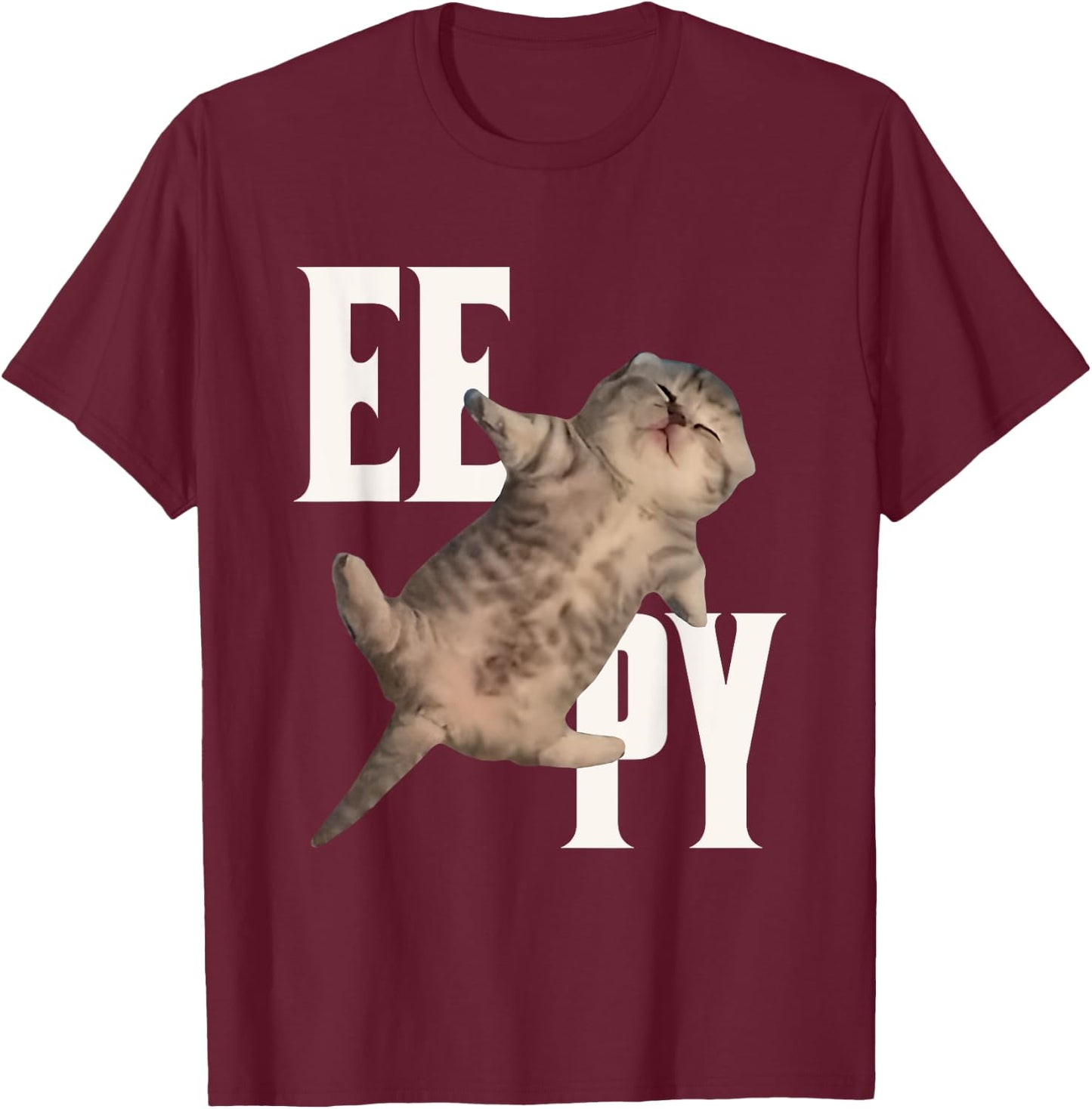 Eepy Cute Cat Meme Sleepy Lazy Day Need Rest Relax Healing Women T-Shirt - T-Shirt | Maroon