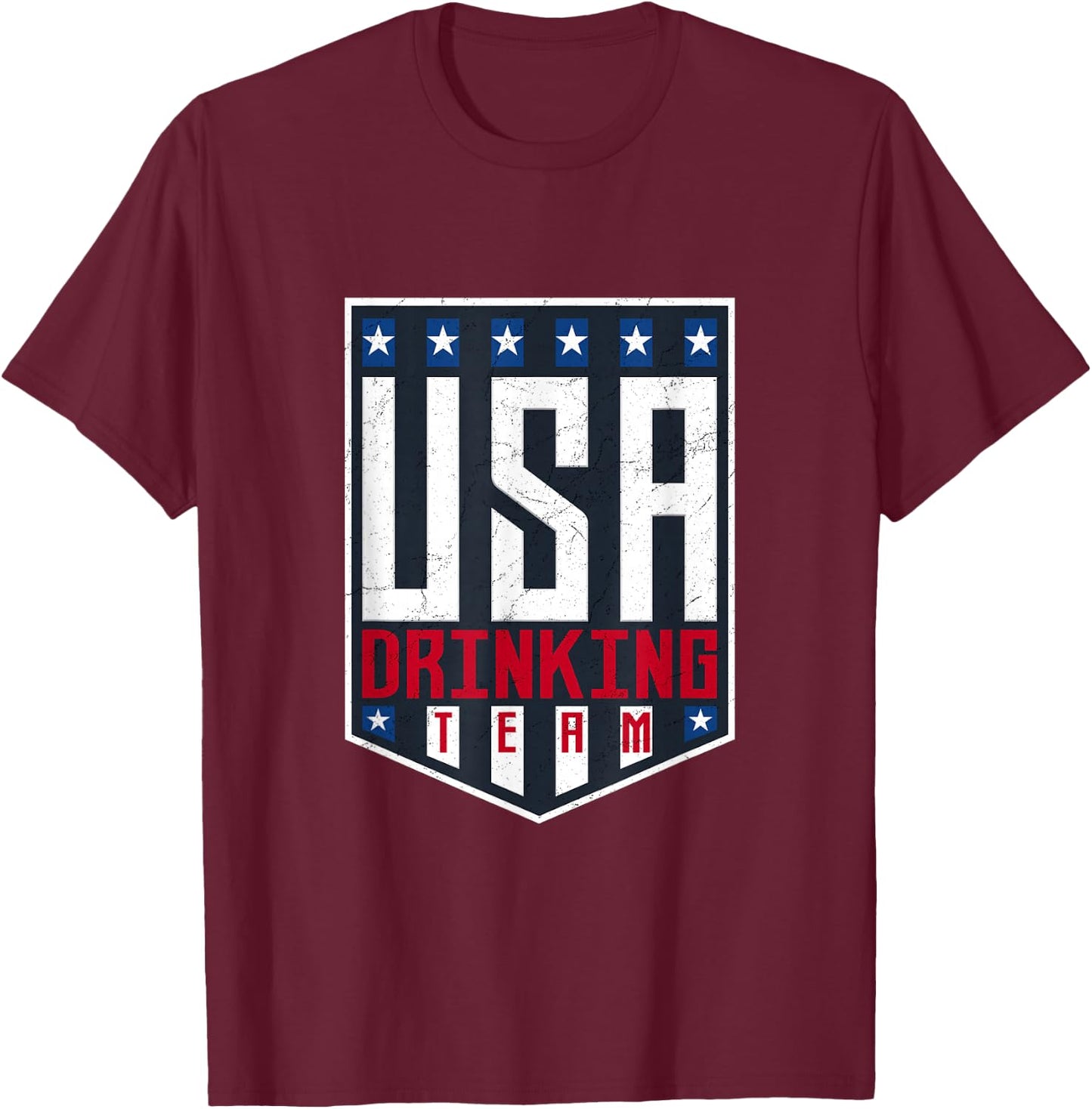 USA Drinking Team patriotic Men T-Shirt - T-Shirt | Maroon