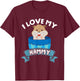 I Love My Hammy Small Pets Cute Hamster T-Shirt - T-Shirt | Maroon