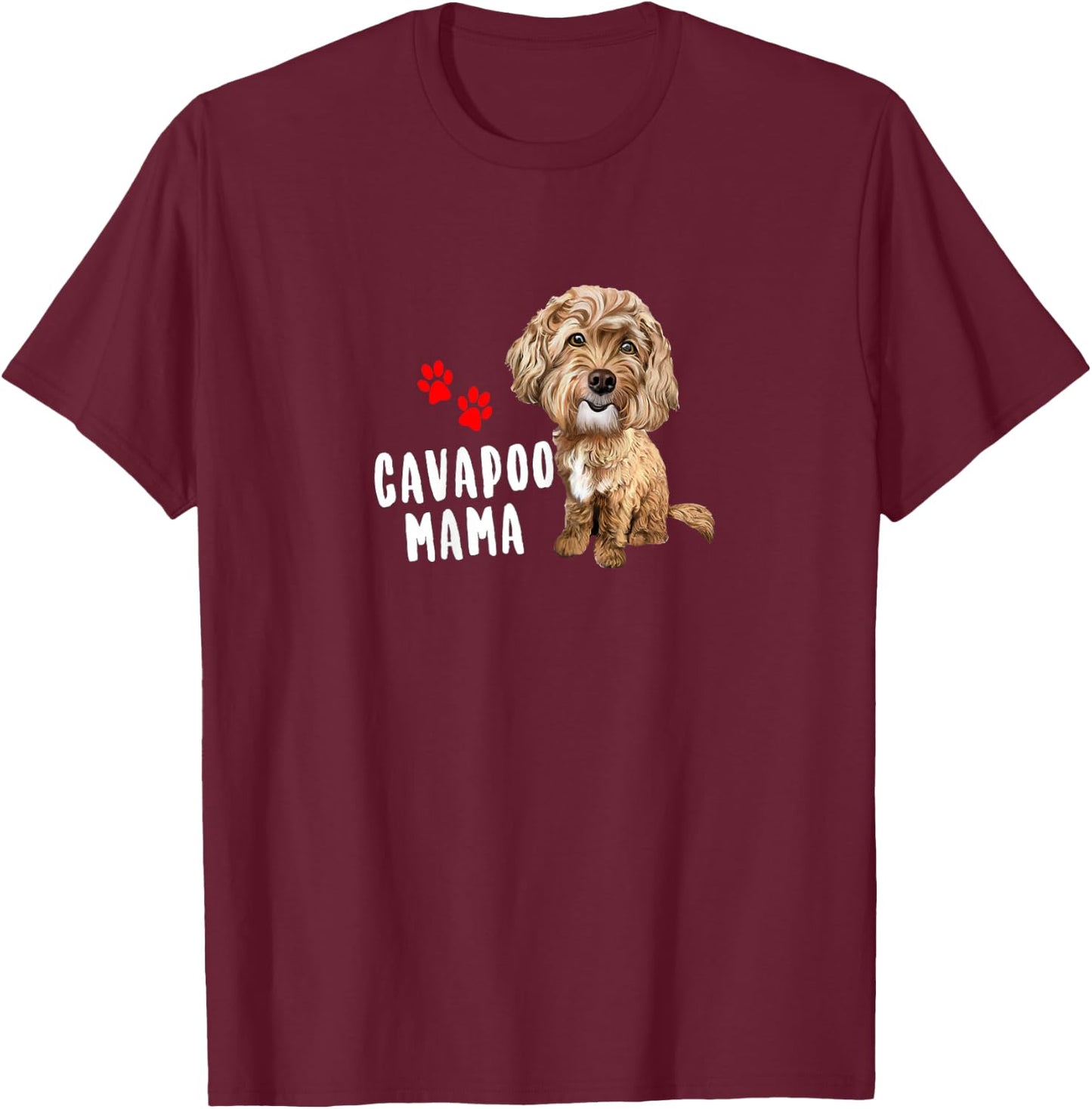 Cavapoo Lovers Cavapoo Mama T-Shirt - T-Shirt | Maroon