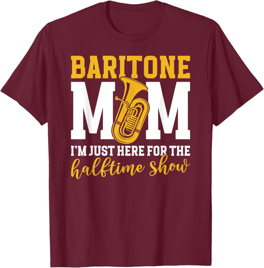 Baritone Mom Definition Baritone Player Mom Baritonist Mama T-Shirt - T-Shirt | Maroon