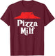 Pizza Hot Mom Hut Funny Carbo Load Deep Dish T-Shirt - T-Shirt | Maroon