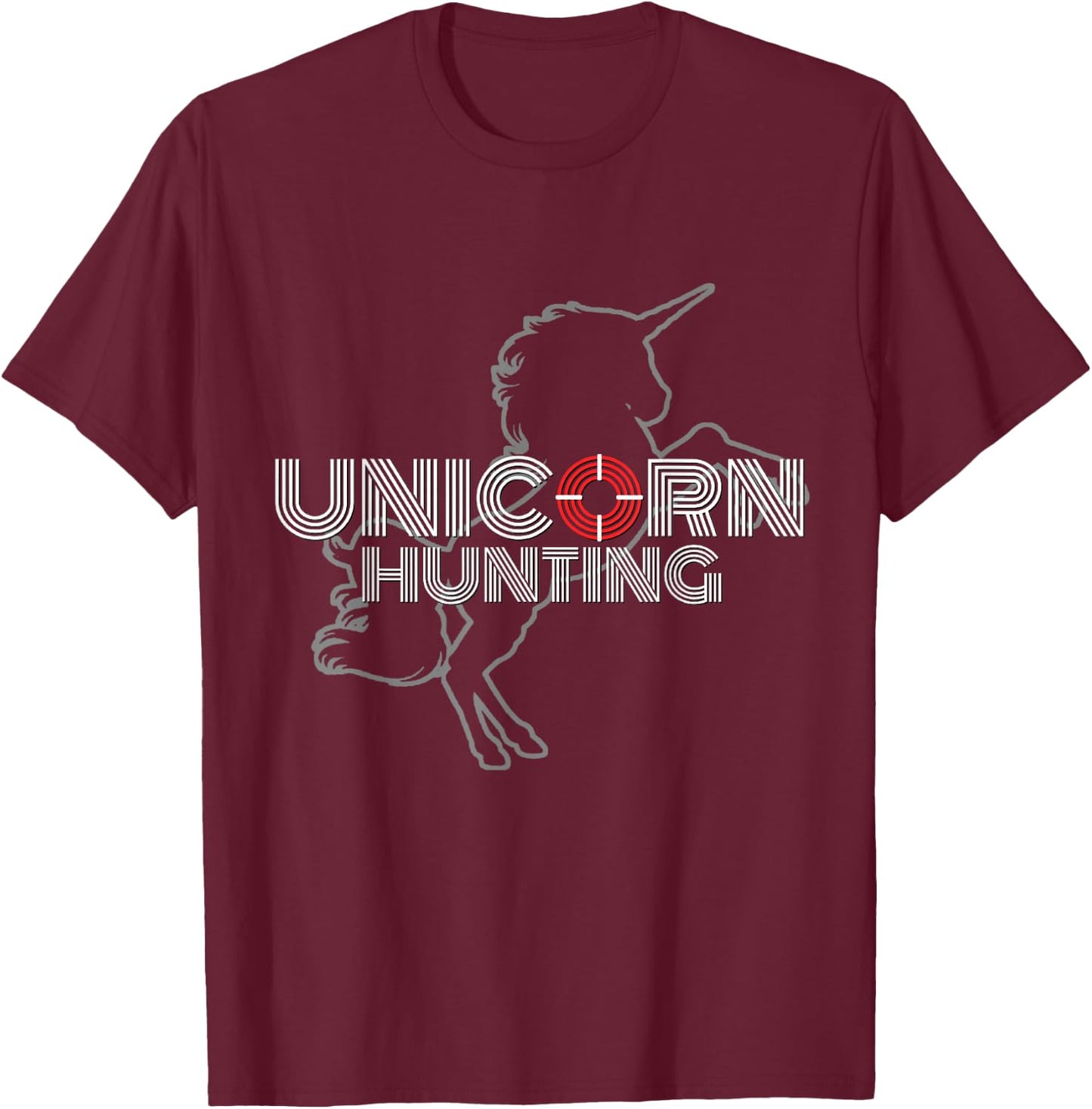 Crude Adult Humor Clothing Gifts Unicorn Hunting Swingers, Naughty Polyamory Couples Gift T-Shirt - T-Shirt | Maroon