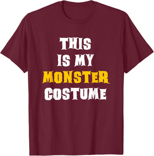 This Is My Monster Halloween Costume Simple Last Minute T-Shirt - T-Shirt | Maroon