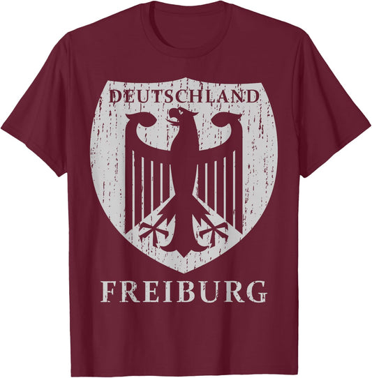 Germany Deutschland Freiburg T-Shirt - T-Shirt | Maroon