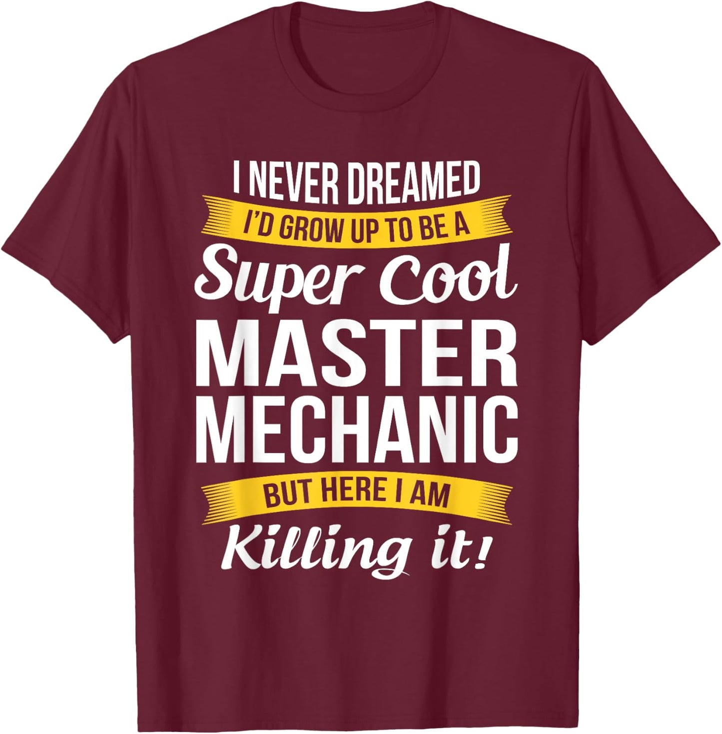 Master Mechanic Funny Gift T-Shirt - T-Shirt | Maroon