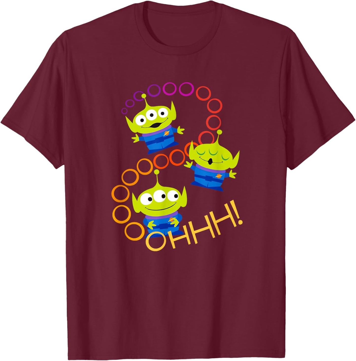 Disney Pixar Toy Story 4 Aliens Rainbow T-Shirt - T-Shirt | Maroon