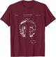 Patent Shirts Headphone Patent - Music Shirt & Girls, Black, Small T-Shirt - T-Shirt | Maroon