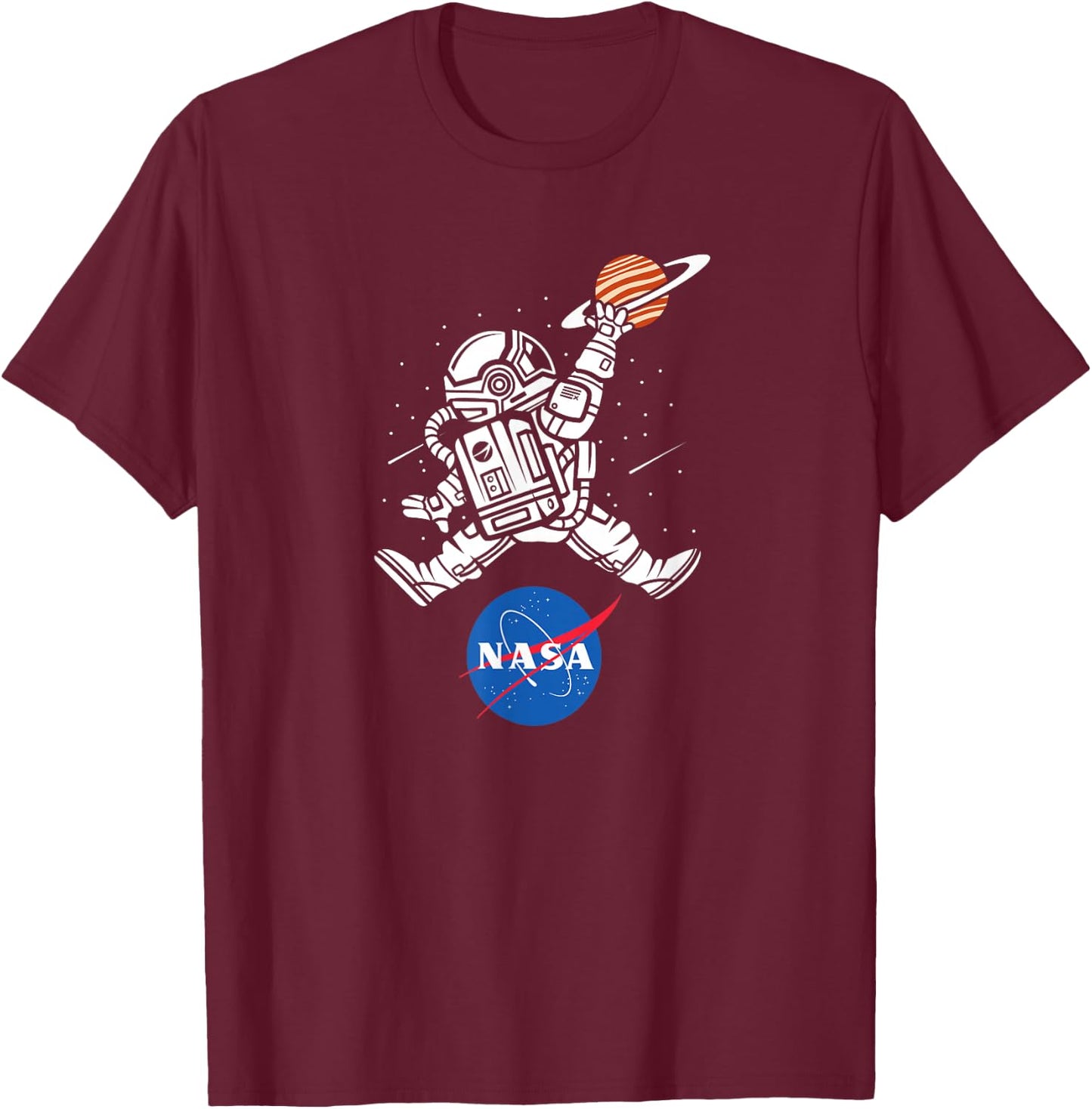 Astronaut Basketball NASA T-Shirt - T-Shirt | Maroon