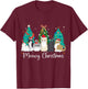 Meowy Christmas Cat Lover Funny Festive Holidays Cats T-Shirt - T-Shirt | Maroon