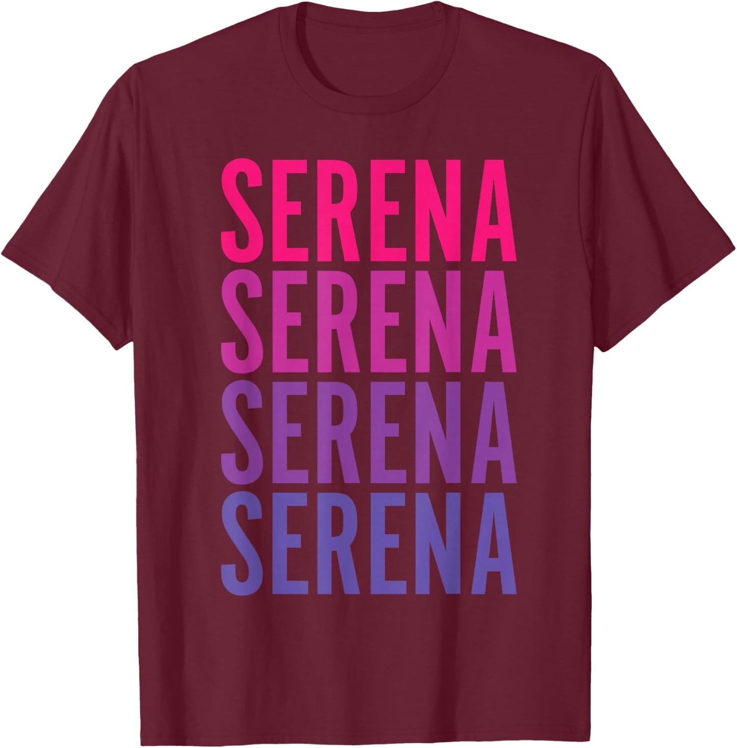 Serena, Inspire and Motivate Women's Tennis , Black, Small T-Shirt - T-Shirt | Maroon