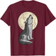Wolf Shirt - Cute Baby Wolf Costume Howling Full Moon T-Shirt - T-Shirt | Maroon