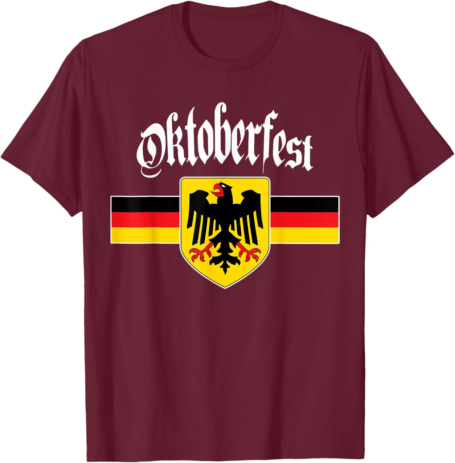 Oktoberfest German Coat of Arms T-Shirt - T-Shirt | Maroon