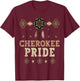 Cherokee Pride Native American Month Heritage Indigenous T-Shirt - T-Shirt | Maroon