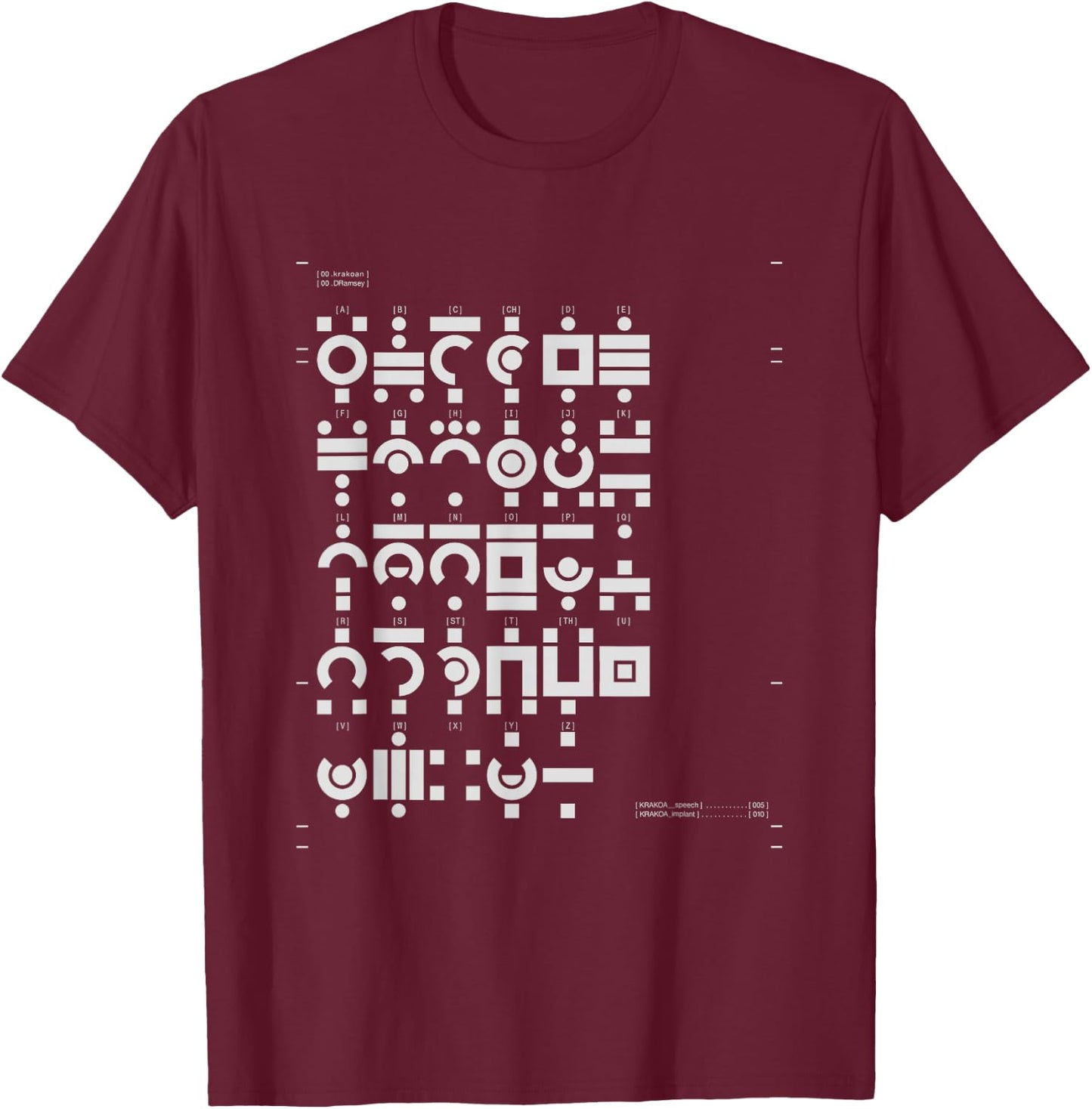 Marvel X-Men Krakoan Language Decoder T-Shirt - T-Shirt | Maroon