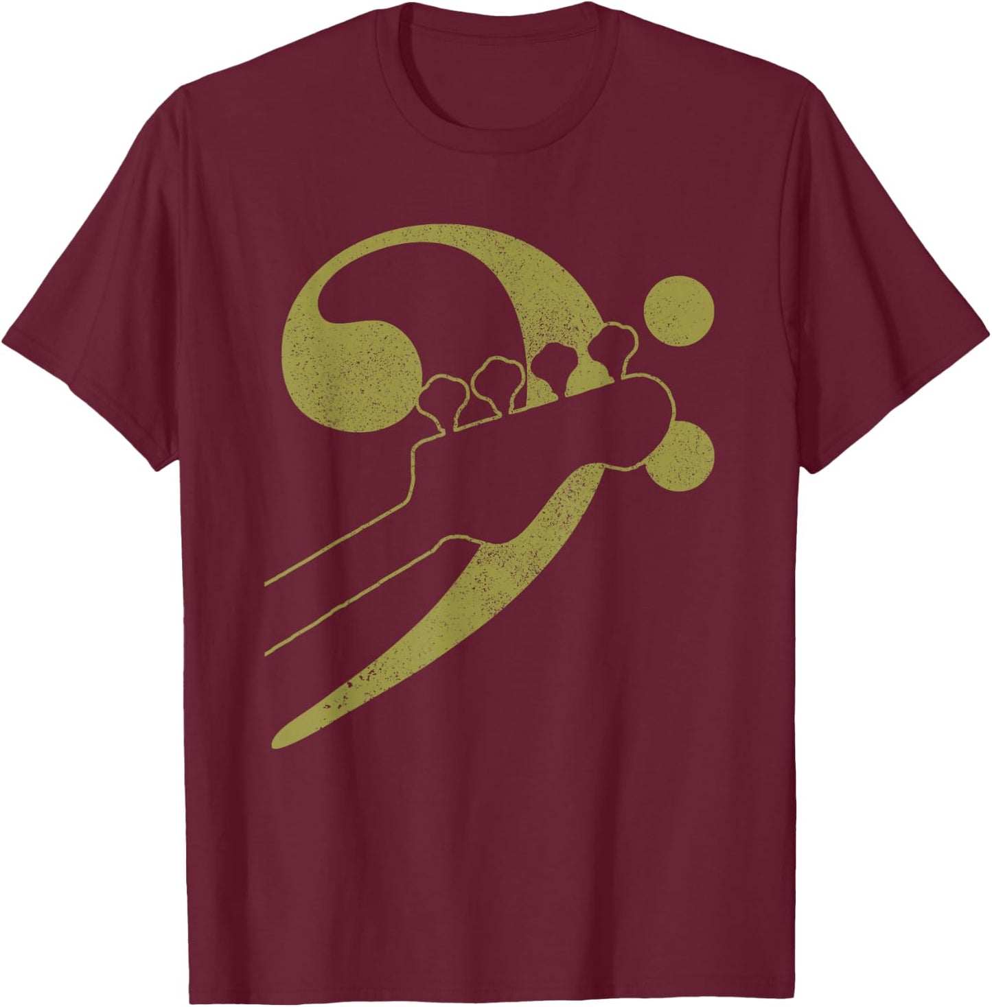 Bass Guitar Clef Bassist Musician Music Bass Player T-Shirt - T-Shirt | Maroon