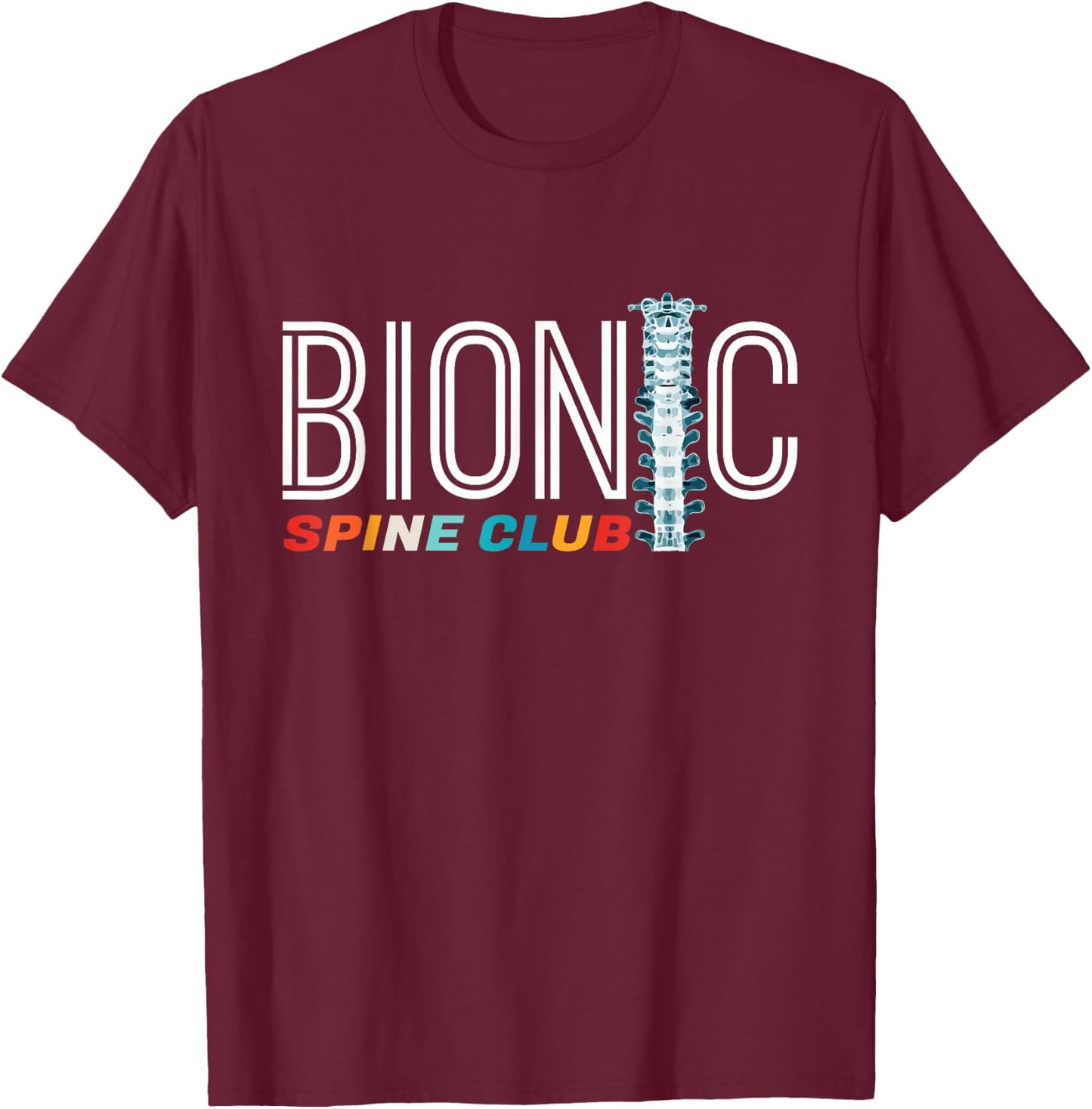 Spinal Fusion Back Spine Surgery Lumbar Recovery T-Shirt - T-Shirt | Maroon