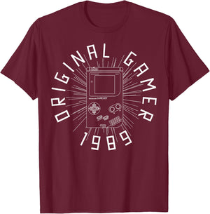 Nintendo Gameboy Original Gamer '89 Graphic T-Shirt - T-Shirt | Maroon