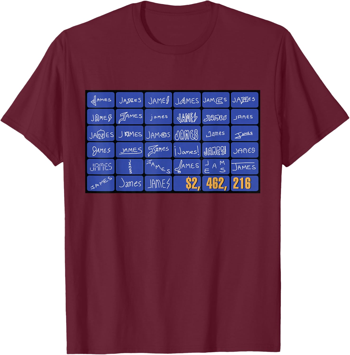 James! 33 Names (Championship ) T-Shirt - T-Shirt | Maroon