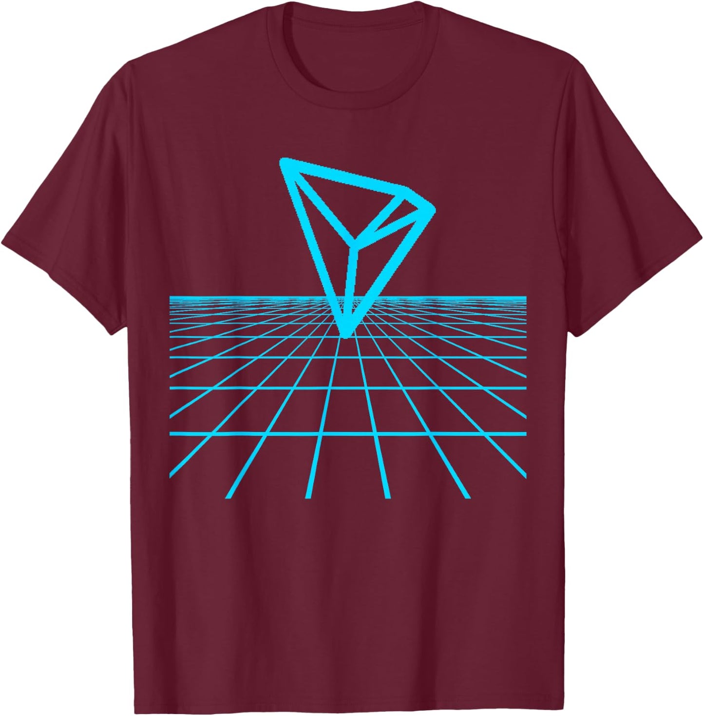 Tron Crypto Shirts and Apparel Tron Movie Theme Men's Classic Black Small Classic Fit Short Sleeve T-Shirt - T-Shirt | Maroon