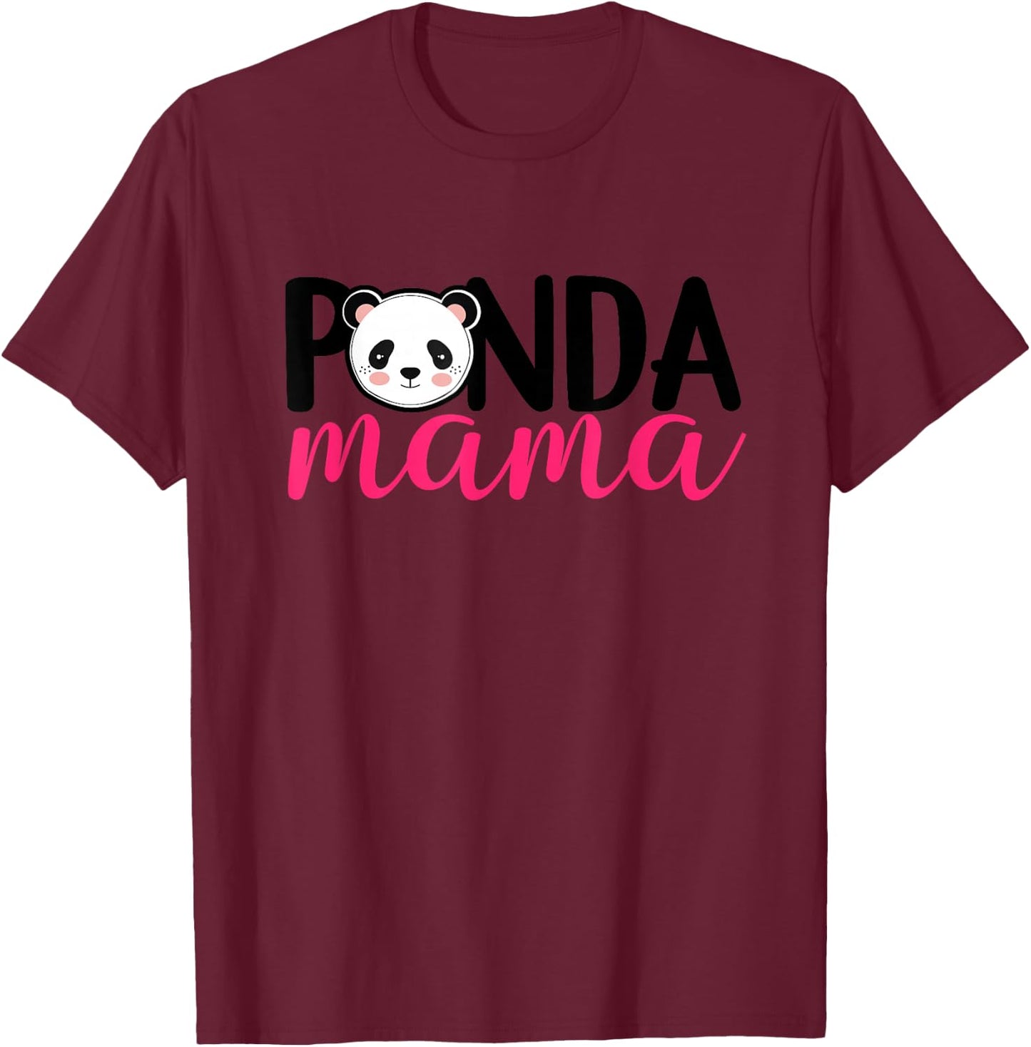 Panda Mama - Panda Gifts For Panda Mom Cute Panda Outfit T-Shirt - T-Shirt | Maroon