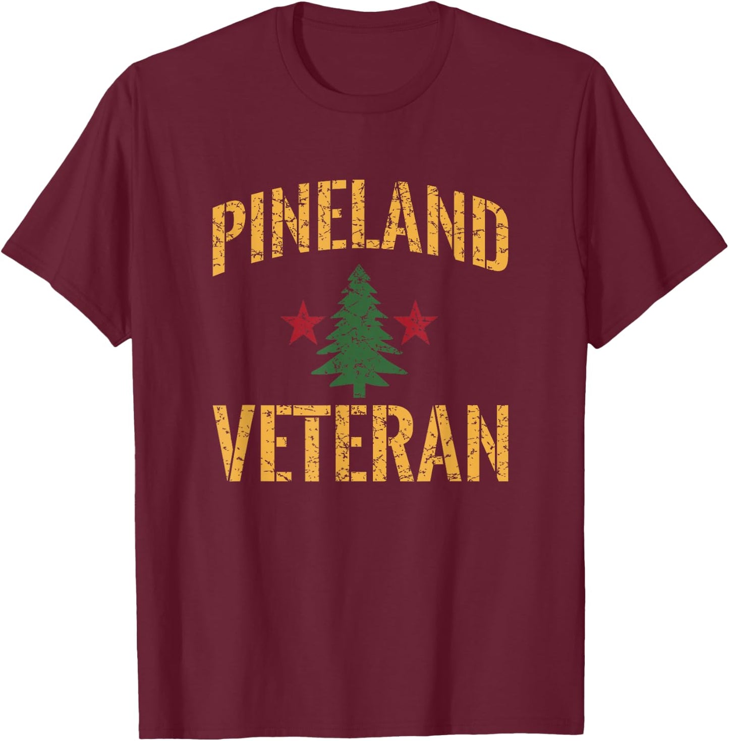 Army War in Pineland Veteran T-Shirt - T-Shirt | Maroon