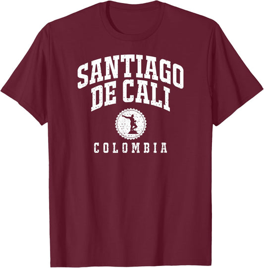 Santiago de Cali Es Colombia From Cholao And America De Cali T-Shirt - T-Shirt | Maroon