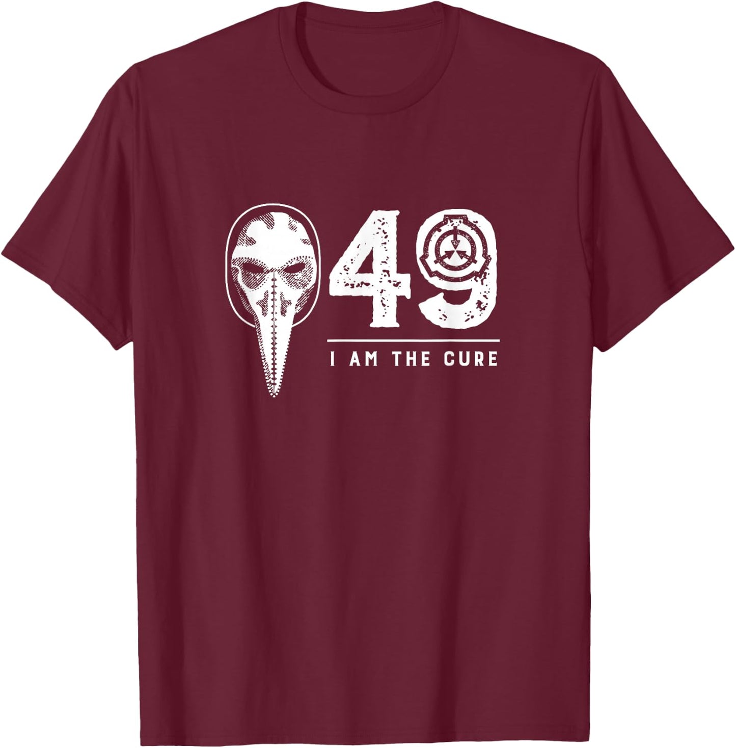 SCP-049 Plague Doctor SCP Foundation - I Am The Cure Shirt T-Shirt - T-Shirt | Maroon