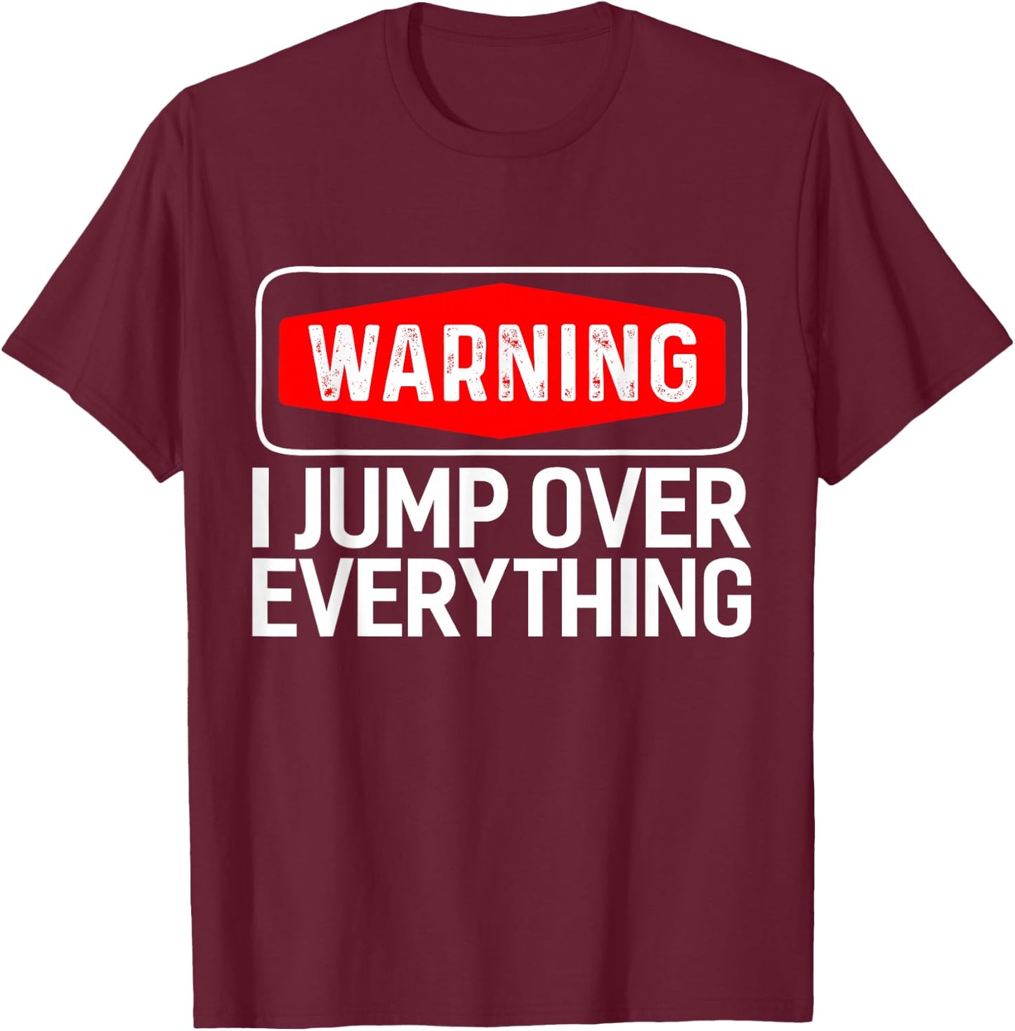 Parkour Warning "Ich springe über alles Freehue" (German Language) T-Shirt - T-Shirt | Maroon