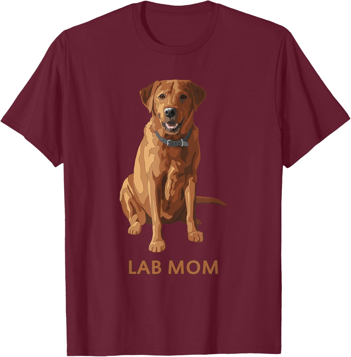 Lab Mom Fox Red Labrador Retriever Dog Lover Gift T-Shirt - T-Shirt | Maroon
