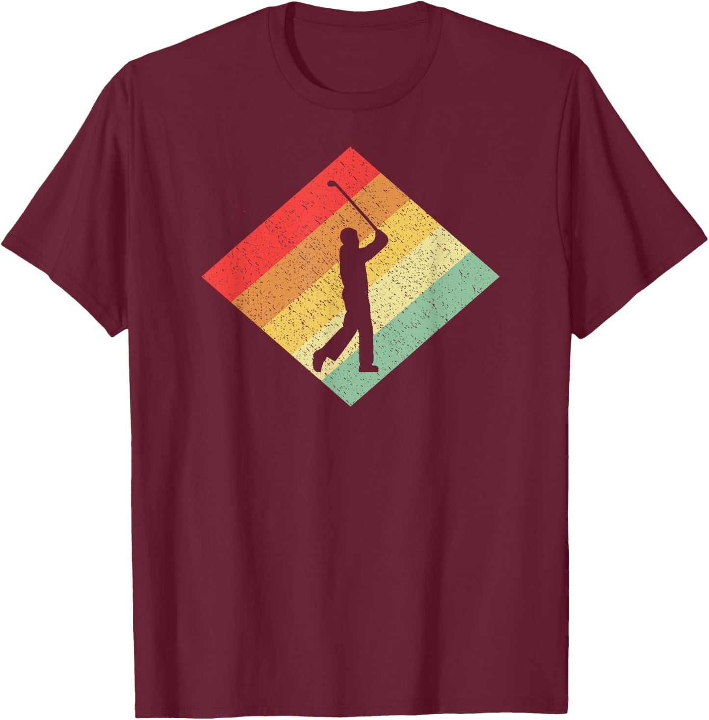 Retro Vintage 80s Golfing Gift Golfers T-Shirt - T-Shirt | Maroon