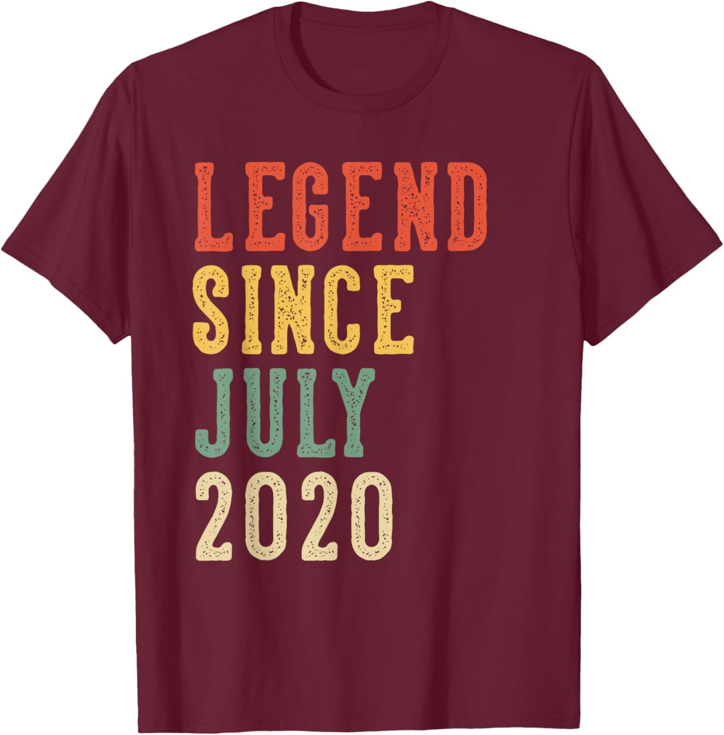 Legend Since July 6th Birthday 2020 Men Women 6 Year Old T-Shirt - T-Shirt | Maroon