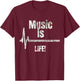 Music is Life T-Shirt - T-Shirt | Maroon