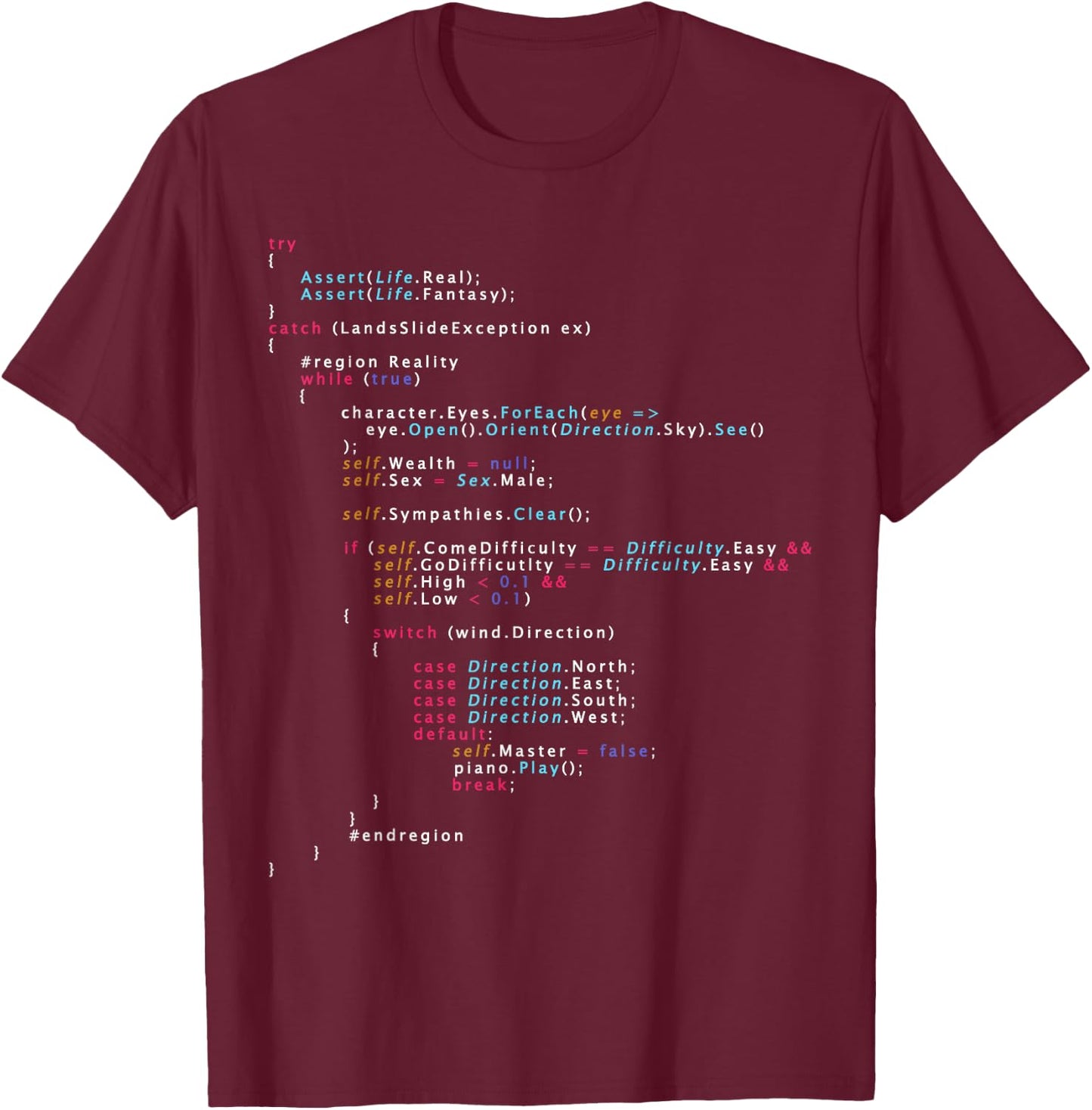 Is This The Real Life Coding Programming Shirt Color T-Shirt - T-Shirt | Maroon