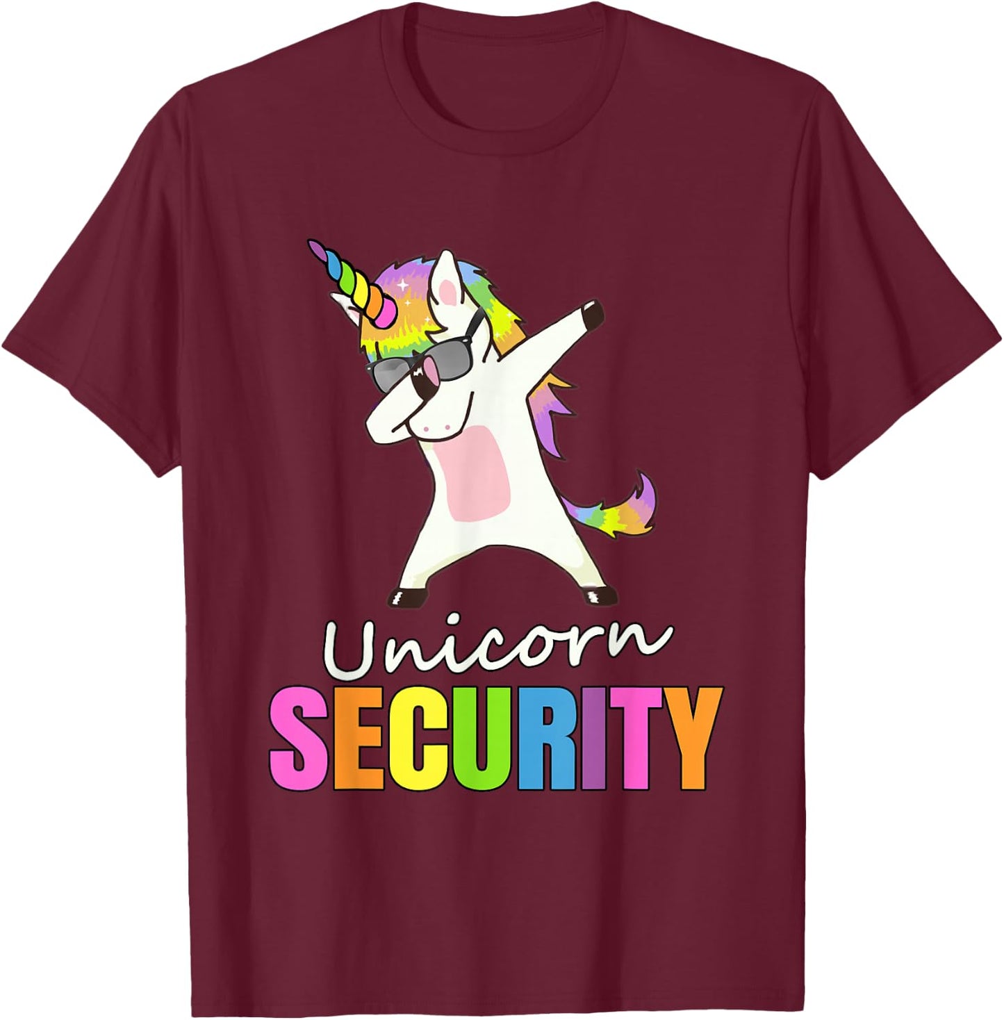 Unicorn Security T-Shirt - T-Shirt | Maroon