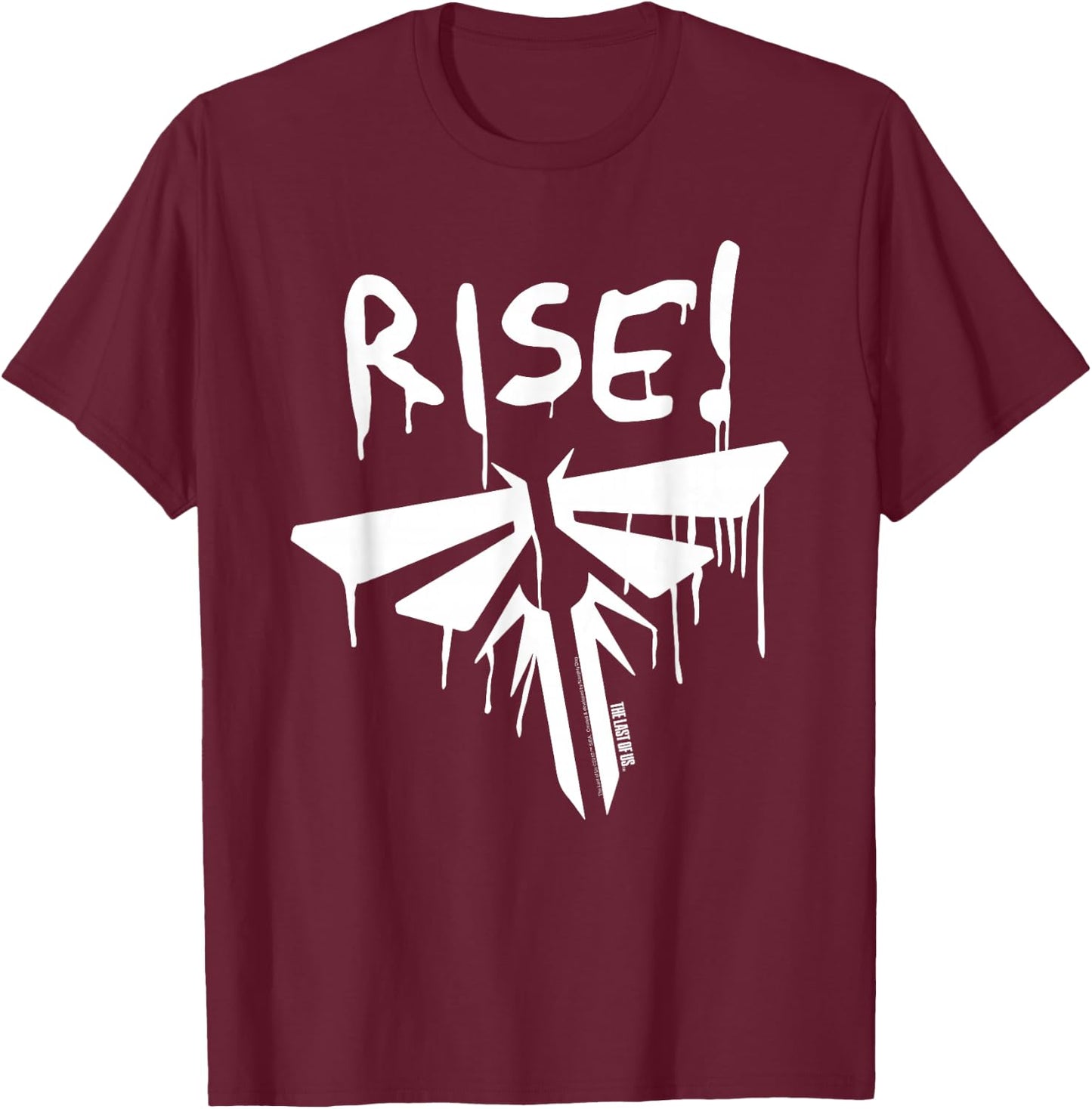 The Last of Us Fire Fly Rise T-Shirt - T-Shirt | Maroon