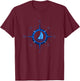 Sailing Compass Rose Sailboat T-Shirt - T-Shirt | Maroon