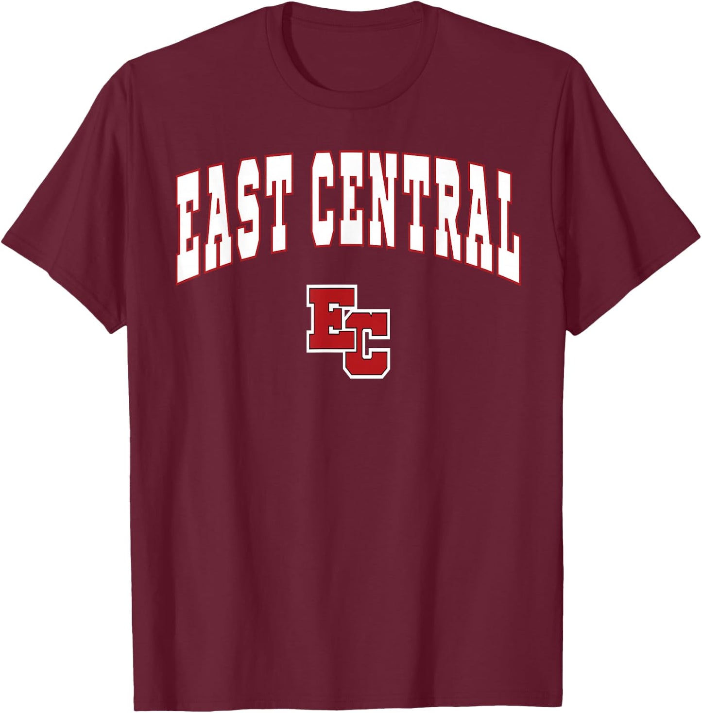 East Central High School Trojans T-Shirt - T-Shirt | Maroon