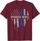 Police Wife Thin Blue Line Law Enforcement Support Family T-Shirt - T-Shirt | Maroon