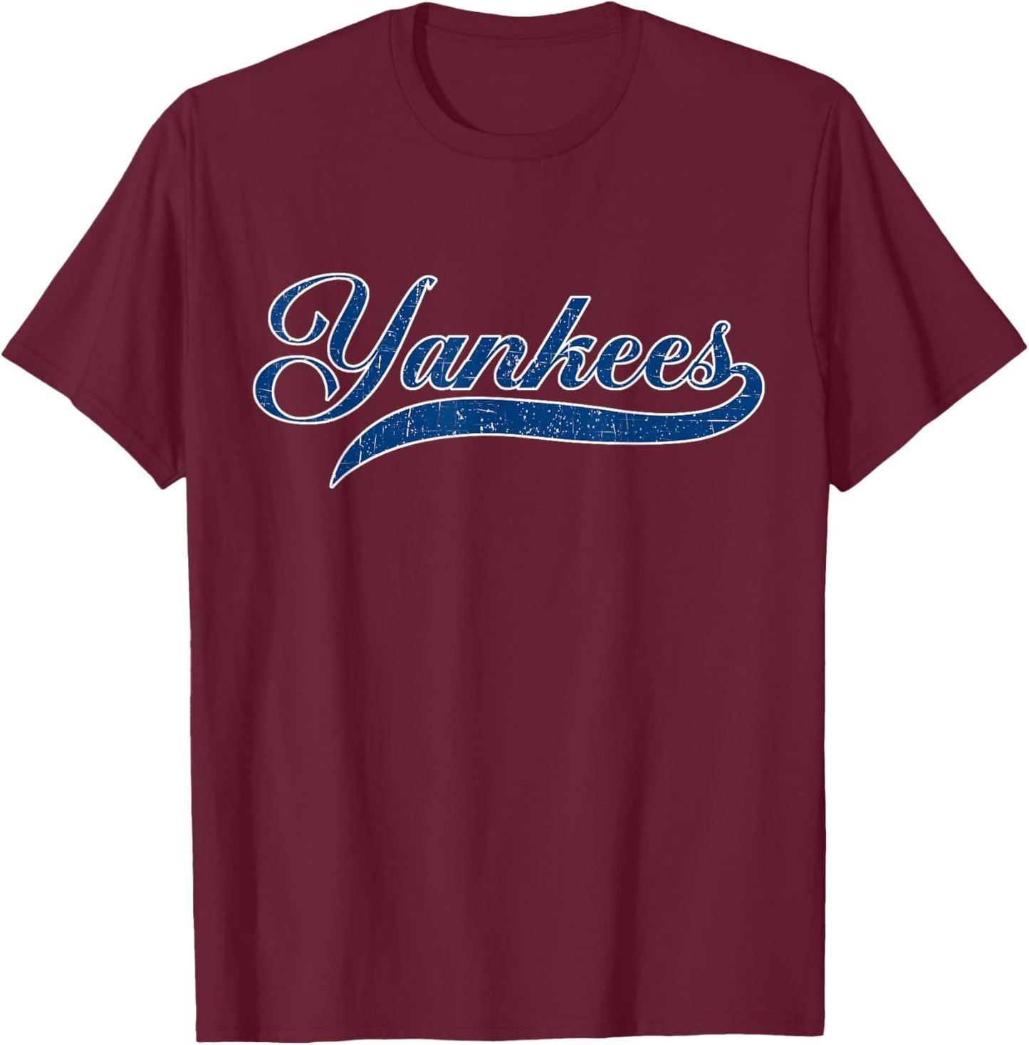 Yankees Vintage Retro Style, Classic 70s & 80s Yankees T-Shirt - T-Shirt | Maroon
