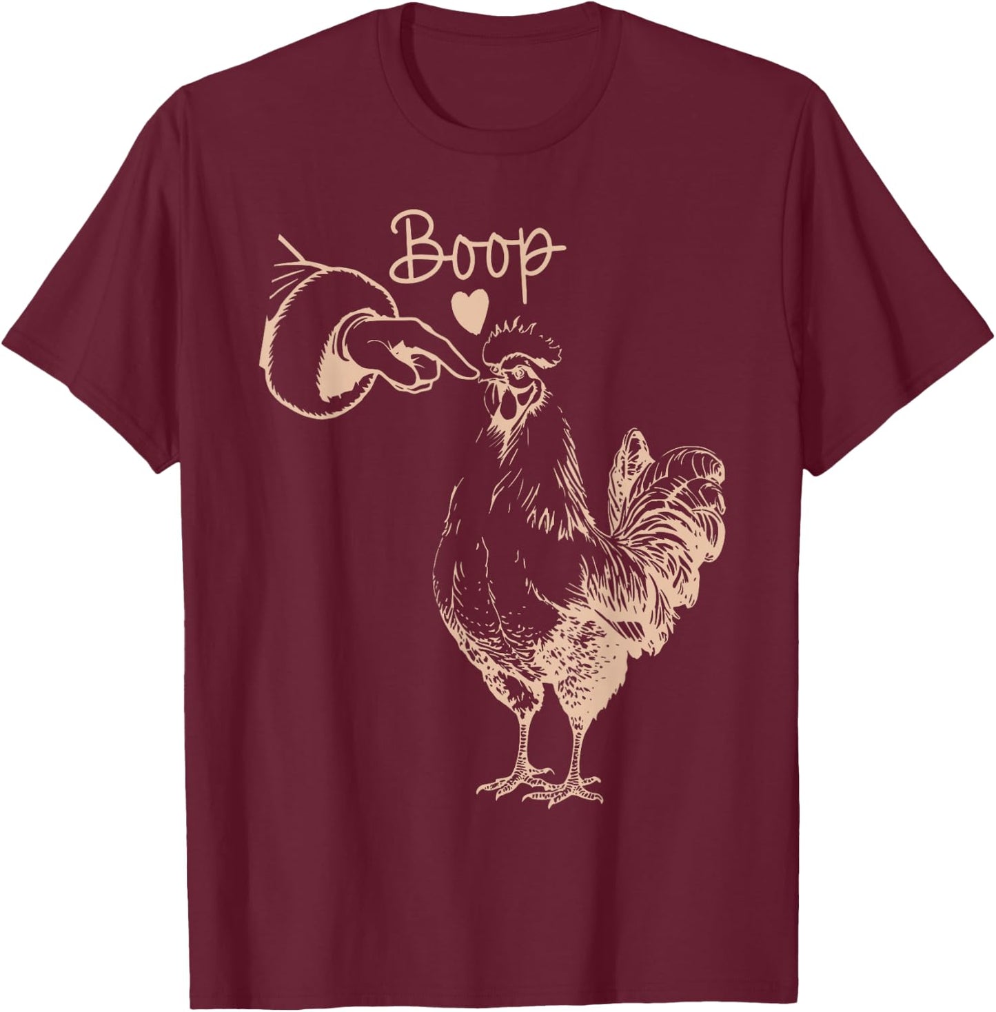Chicken Boop Christmas Farm Animal Xmas Chicken Pajamas T-Shirt - T-Shirt | Maroon