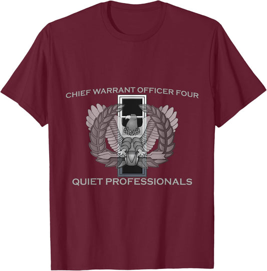 CW4 Chief Warrant Officer Four T-Shirt - T-Shirt | Maroon